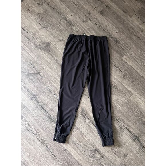 Fabletics Pull On Joggers Pants Womens  M  Black Ankle Zipper Gym Pockets - Picture 6 of 7